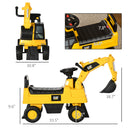 Manual Pedal Ride-On Excavator Toy Licensed for Kids Magic Cars 6