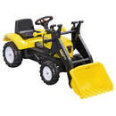 Kids Manual Pedal Ride-On Excavator with Front Loader and Digger Attachment Magic Cars 0