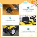 Kids Manual Pedal Ride-On Excavator with Front Loader and Digger Attachment Magic Cars 4