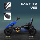 Kids Pedal Go-Kart Outdoor Ride-On Toy with Swing Axle and Adjustable Seat, Hand Brake Magic Cars 2