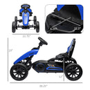 Kids Pedal Go-Kart Outdoor Ride-On Toy with Swing Axle and Adjustable Seat, Hand Brake Magic Cars 4