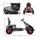 Kids Pedal Go-Kart with Hand Brake for Ages 5-12, Red Magic Cars 6