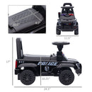 Kids Push Ride-On Police Truck with Working PA System and Horn Magic Cars 6