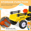 Kids Manual Pedal Ride-On Farm Tractor with Back Storage Tray Magic Cars 2