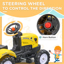 Kids Manual Pedal Ride-On Farm Tractor with Back Storage Tray Magic Cars 4