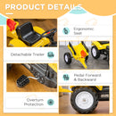 Kids Manual Pedal Ride-On Farm Tractor with Back Storage Tray Magic Cars 5