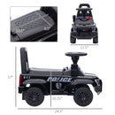 Kids Police Ride-On Sliding Car with Storage Seat and Megaphone Magic Cars 13