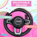 Kids Ride-On Push Car with Engine Sounds and Under-Seat Storage, Foot-to-Floor Powered Magic Cars 4