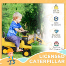 Ride-On Excavator Toy for Kids Licensed Caterpillar CAT Digger Magic Cars 5