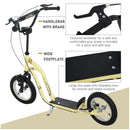 Youth Scooter with Front and Rear Caliper Dual Brakes and 12-Inch Inflatable Tires Magic Cars 2