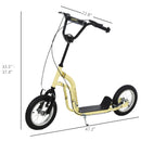 Youth Scooter with Front and Rear Caliper Dual Brakes and 12-Inch Inflatable Tires Magic Cars 6