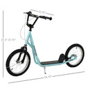 Youth Kick Scooter for Kids 5+ with Adjustable Handlebar 16-Inch Wheels Magic Cars 6
