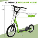 Youth Kick Scooter for Kids 5+ with Adjustable Handlebar 16-Inch Wheels Magic Cars 3