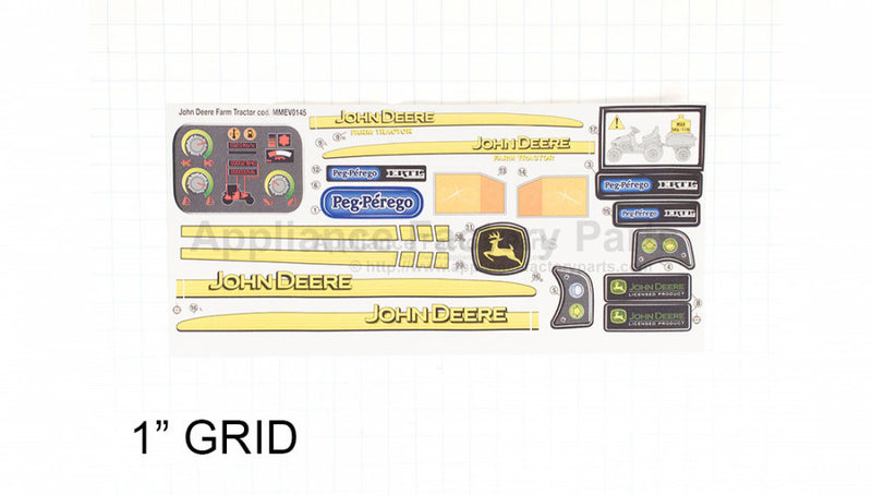 Farm Tractor Decal Sheet MMEV0145 Replacement Part Magic Cars 1