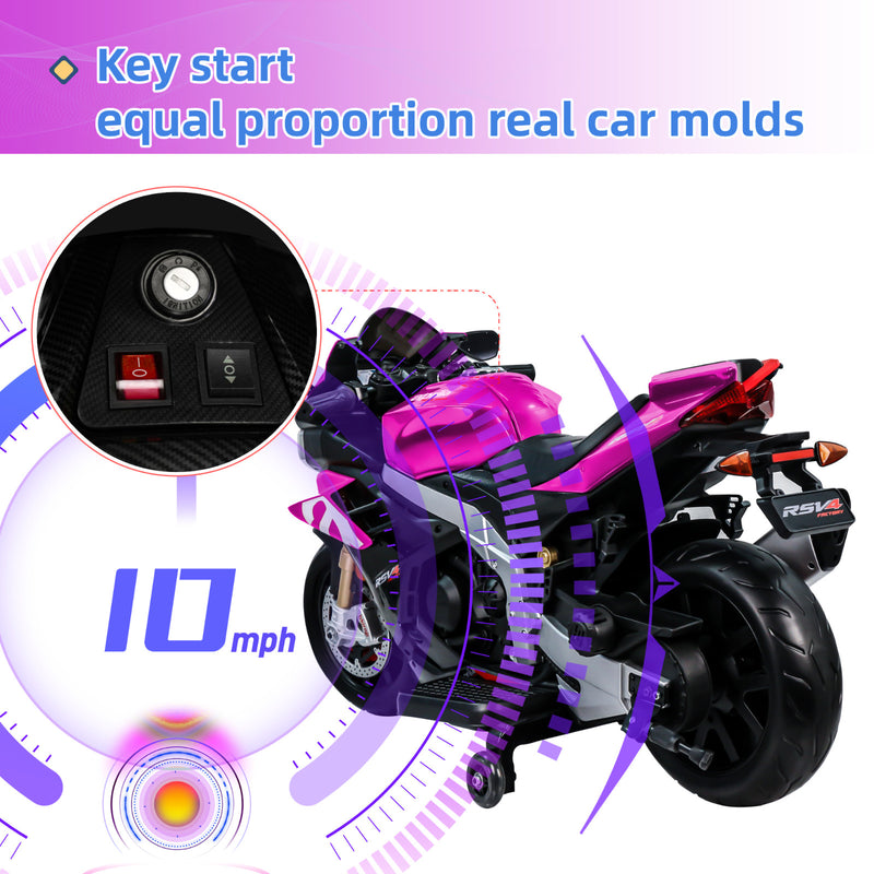 24V Kids Electric Dirt Bike Motorcycle with 10mph Speed and Bluetooth Music Magic Cars 1
