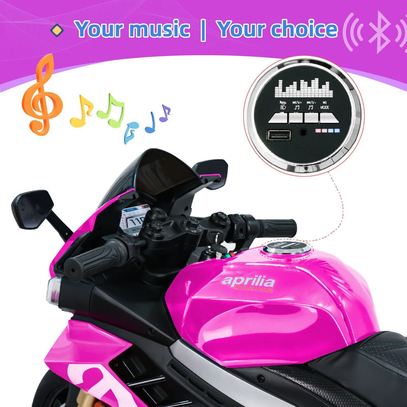 24V Kids Electric Dirt Bike Motorcycle with 10mph Speed and Bluetooth Music Magic Cars 2