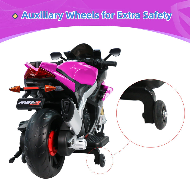 24V Kids Electric Dirt Bike Motorcycle with 10mph Speed and Bluetooth Music Magic Cars 4