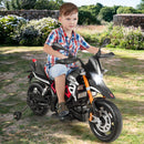 12V Licensed Kids Ride-On Motorcycle with Training Wheels Black Magic Cars 3