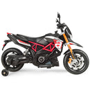 Licensed 12V Kids Ride-On Motorcycle with Training Wheels Red Magic Cars 10