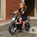 Licensed 12V Kids Ride-On Motorcycle with Training Wheels Red Magic Cars 4