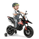 Licensed Kids Ride-On Motorcycle with 2 Training Wheels in Red Magic Cars 2