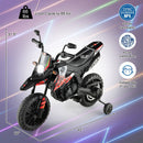 Licensed Kids Ride-On Motorcycle with 2 Training Wheels in Red Magic Cars 3