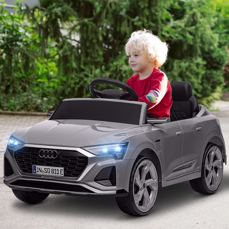 12V Licensed Audi Q8 e-tron Sportback Kids Electric Ride-On Car Gray Magic Cars 0