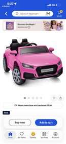 Pink Audi TT RS Roadster 6v Battery-Powered Ride-On Car for Kids Magic Cars 1