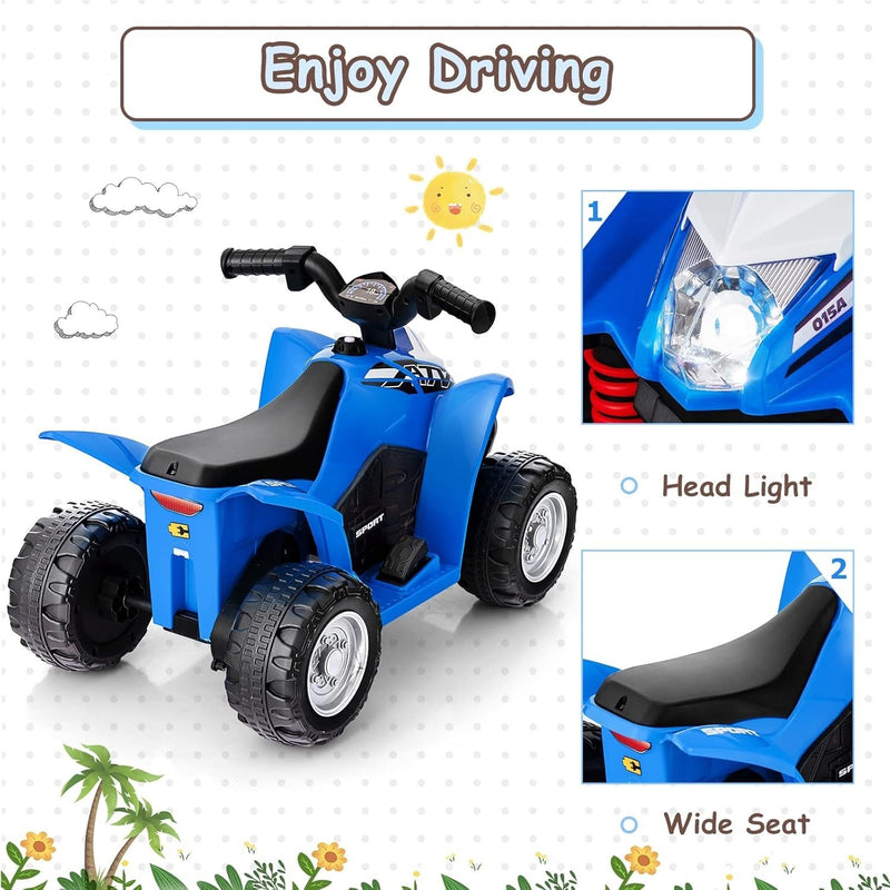 6V Kids Ride-On ATV for Toddlers with Horn and Enhanced Stability Magic Cars 5