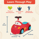 Push Ride-On Race Car Walker Toy with Handle and Storage Magic Cars 3