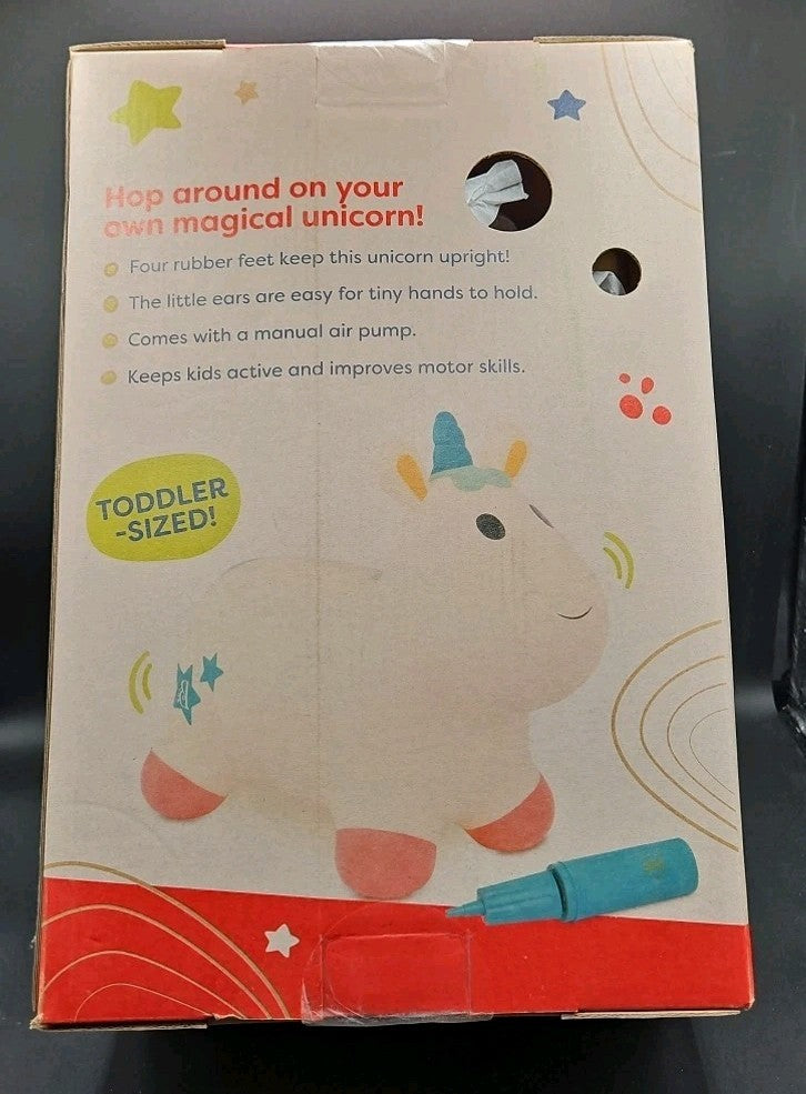 Unicorn Ride-On Bouncy Hopper Toy with Air Pump for Ages 18 Months and Up Magic Cars 1