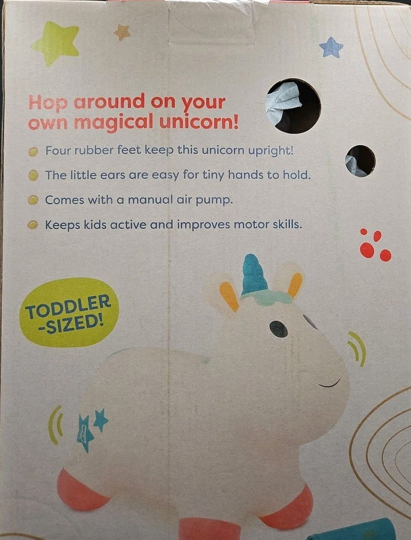 Unicorn Ride-On Bouncy Hopper Toy with Air Pump for Ages 18 Months and Up Magic Cars 2