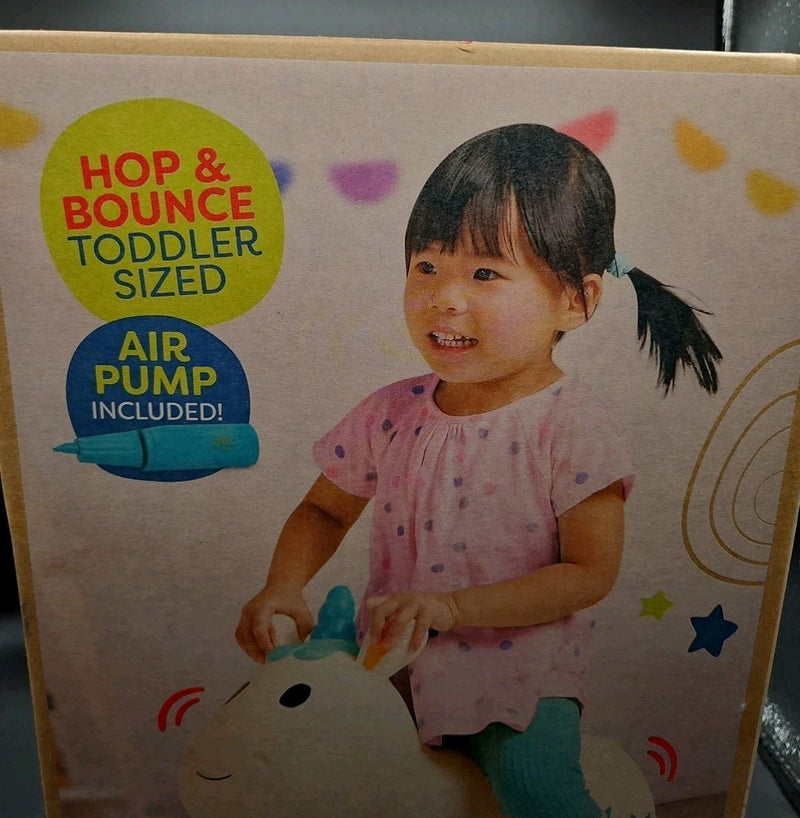 Unicorn Ride-On Bouncy Hopper Toy with Air Pump for Ages 18 Months and Up Magic Cars 3