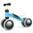 Toddler Balance Bike for 2-Year-Old Boys and Girls, No Pedals, 4-Wheel Blue Design Magic Cars Variant 0
