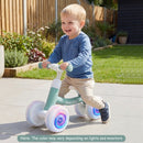 Blue Baby Balance Bike with Adjustable Seat and Handlebar, Featuring Light-Up Wheels Magic Cars 11
