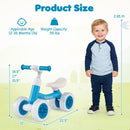 Blue Baby Balance Bike with Adjustable Seat and Handlebar, Featuring Light-Up Wheels Magic Cars 4