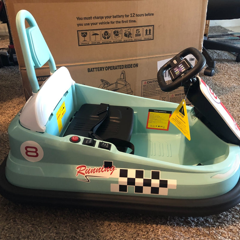 6V Electric Baby Bumper Ride-On Car with 360° Spin, 2 Speeds, Lights, Music, and Horn Magic Cars 6