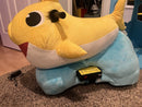 6V Soft Deluxe Baby Shark Ride-On Toy for Kids in Yellow and Blue Magic Cars 0