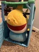 6V Soft Deluxe Baby Shark Ride-On Toy for Kids in Yellow and Blue Magic Cars 1