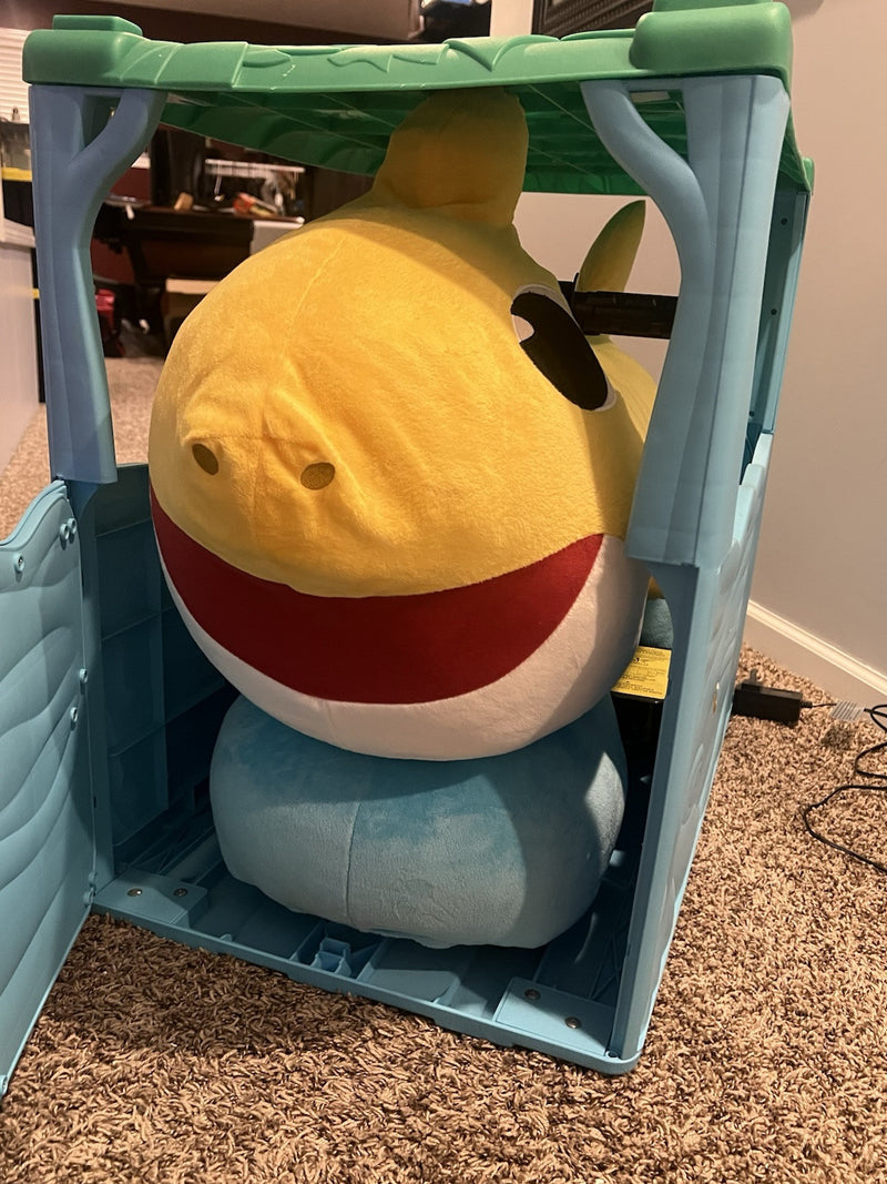 6V Soft Deluxe Baby Shark Ride-On Toy for Kids in Yellow and Blue Magic Cars 1