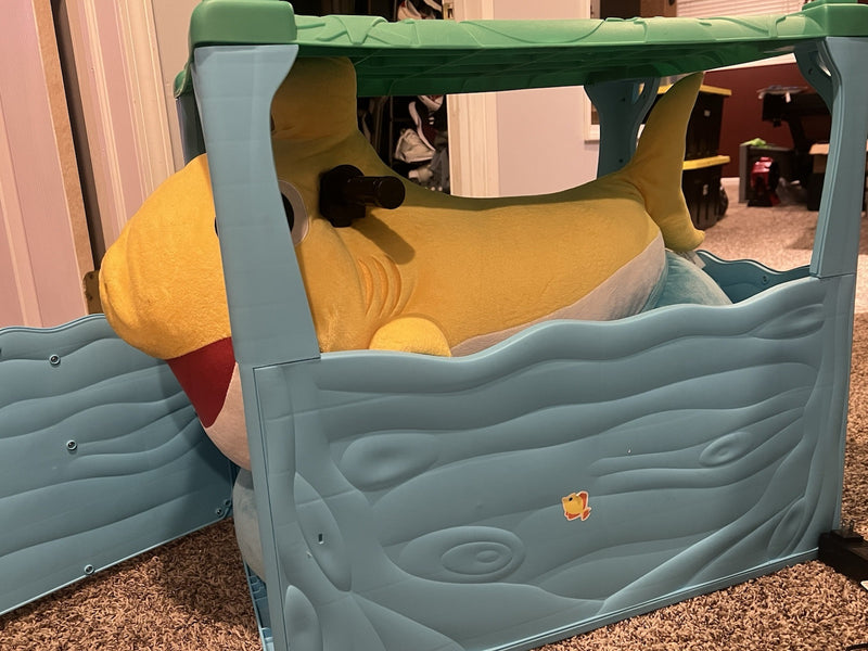 6V Soft Deluxe Baby Shark Ride-On Toy for Kids in Yellow and Blue Magic Cars 2