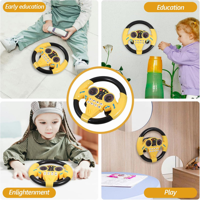 Baby Steering Wheel Toy with Simulated Driving Controller and Sound Effects Magic Cars 5