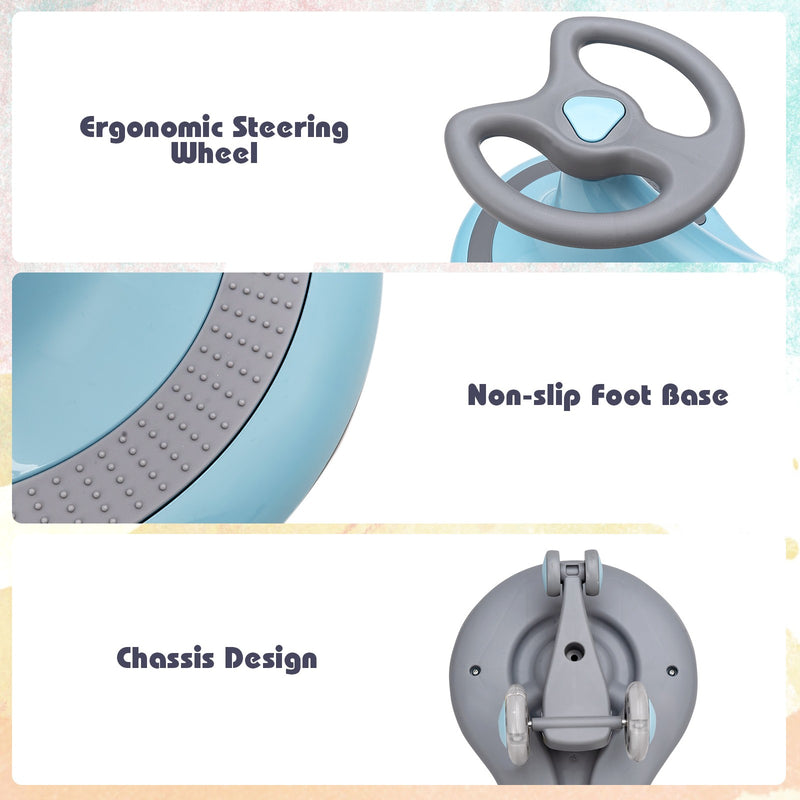 Wiggle Car Ride-On Toy with Flashing Wheels for Toddlers and Kids Blue Magic Cars 7