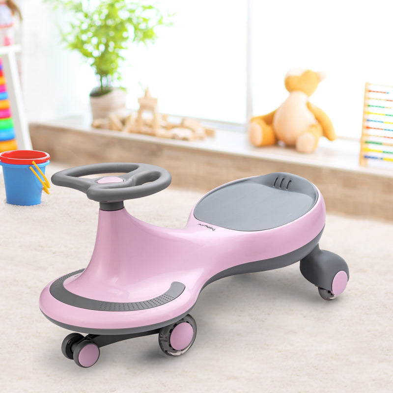 Wiggle Car Ride-On Toy with Flashing Wheels for Toddlers and Kids in Pink Magic Cars 8