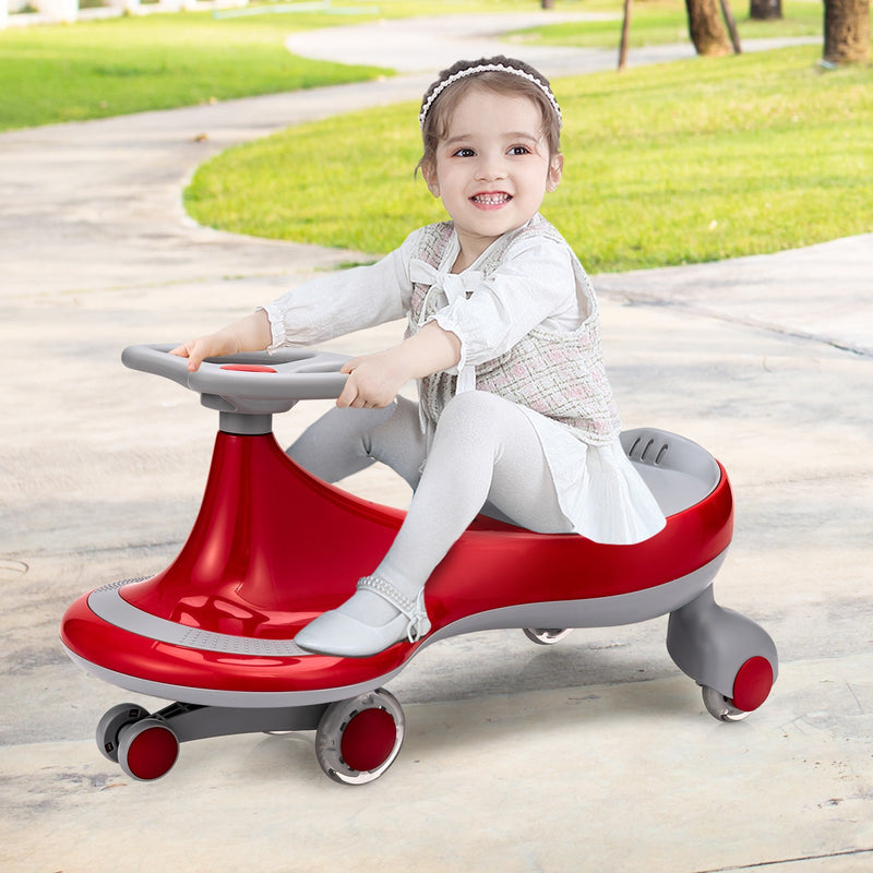 Wiggle Car Ride-On Toy with Flashing Wheels for Toddlers and Kids Red Magic Cars 6