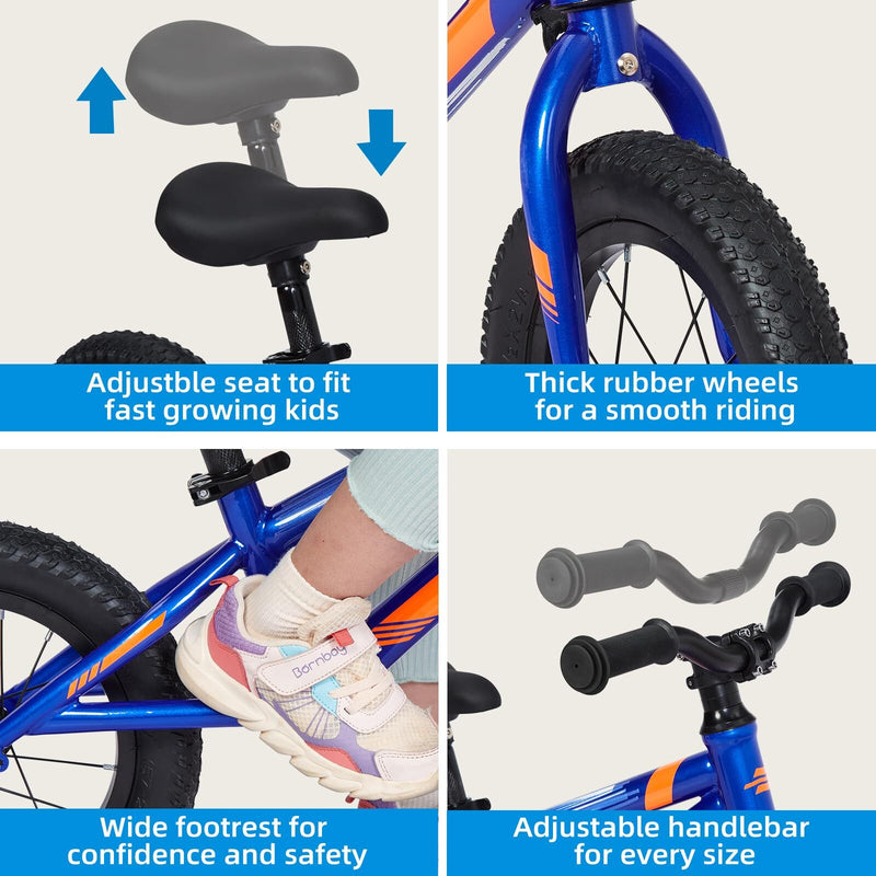 Lightweight Toddler Balance Bike with Adjustable Handlebar and No Pedals Magic Cars 4