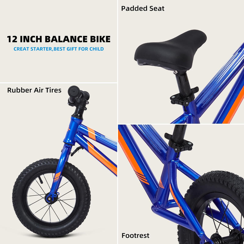 Lightweight Toddler Balance Bike with Adjustable Handlebar and No Pedals Magic Cars 5