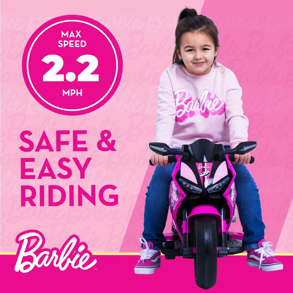 6V Motorcycle Ride-On Toy for Kids Ages 3+, Supports up to 65 lbs, 1 M