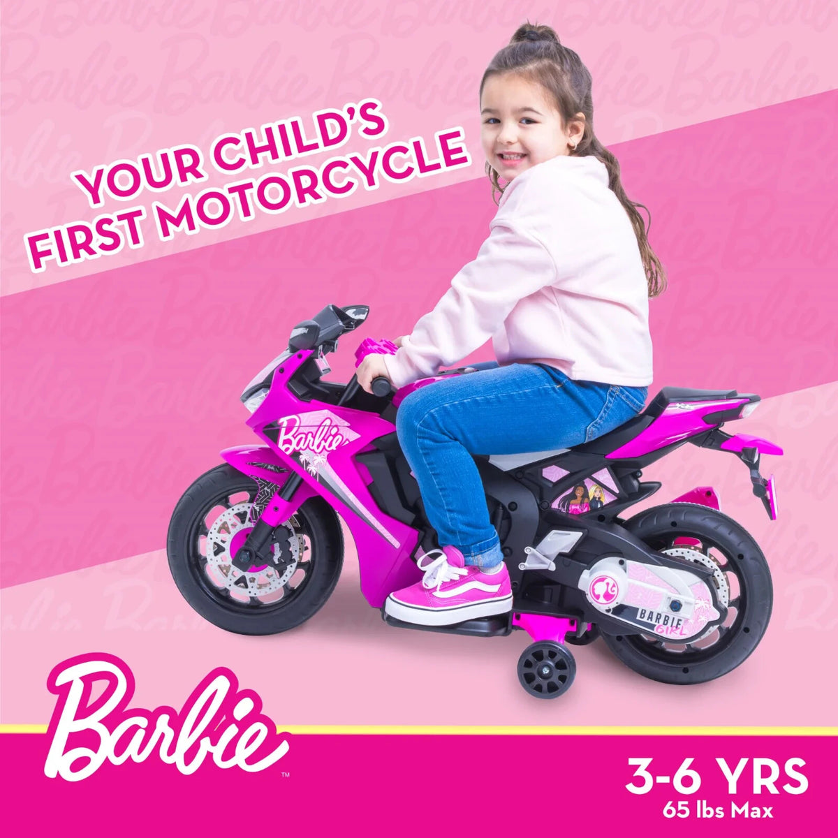 6V Motorcycle Ride-On Toy for Kids Ages 3+, Supports up to 65 lbs, 1 M