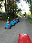 Kids Pull-Behind Barrel Trains and Custom Barrel Cars Ride-On Toys for ATV and Tractor